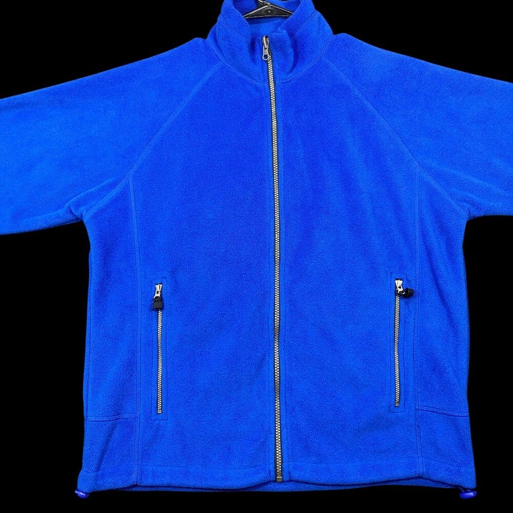 Turfer Sport Blue Full-Zip Fleece Jacket Size Small Lightweight Warm Outerwear